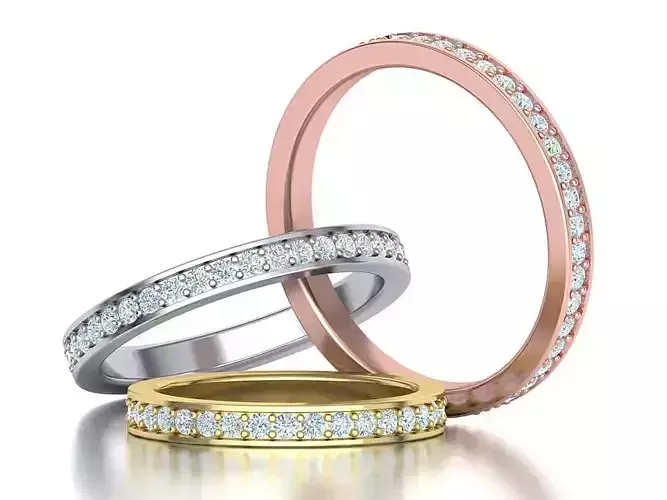 Diamond Eternity Wedding Band many fingers