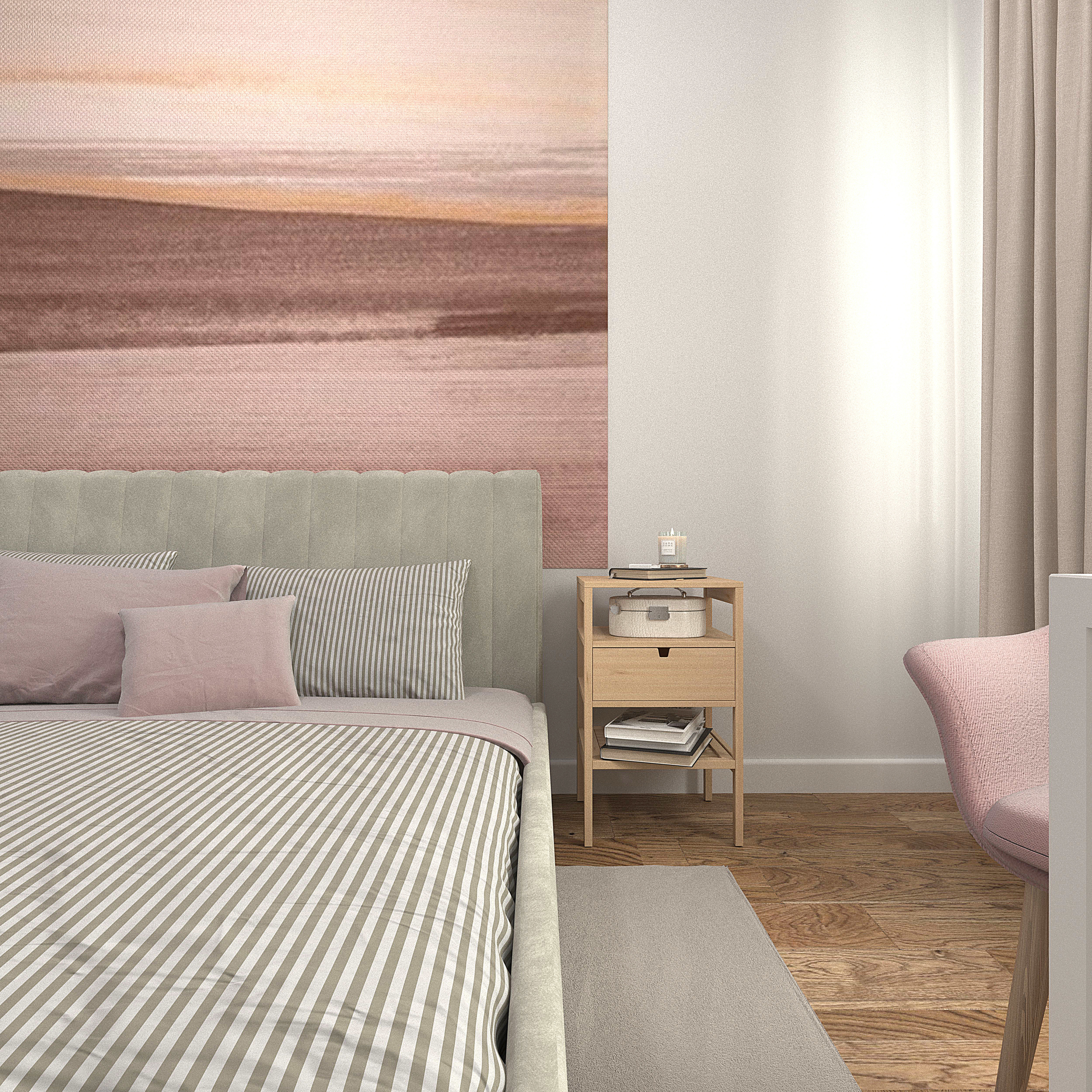 Bedroom with furniture and mirrors 3D model_3