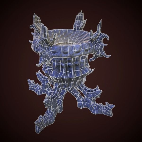 statue magic ball Low-poly 3D model_6