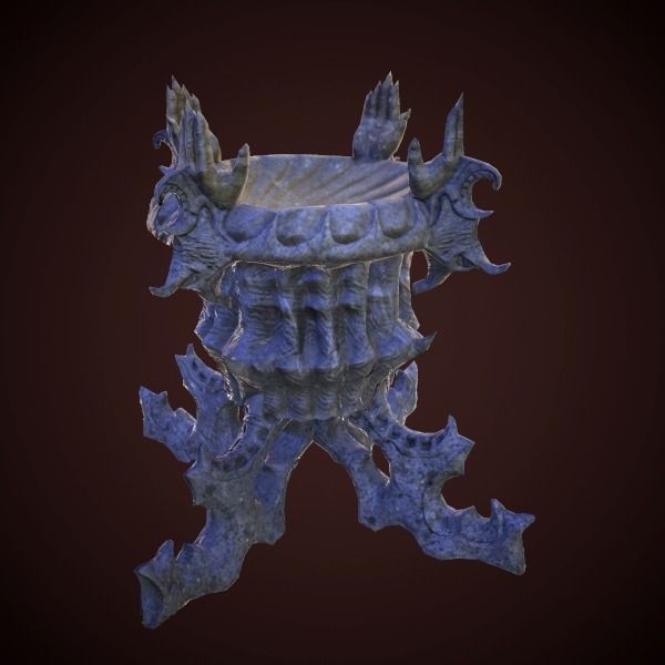 statue magic ball Low-poly 3D model_3