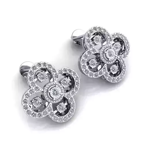 Fancy Round Earring 3d Model Print  3D print model