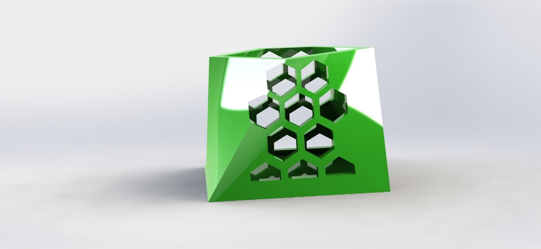 Angular Pen Holder Hive  3D print model_1