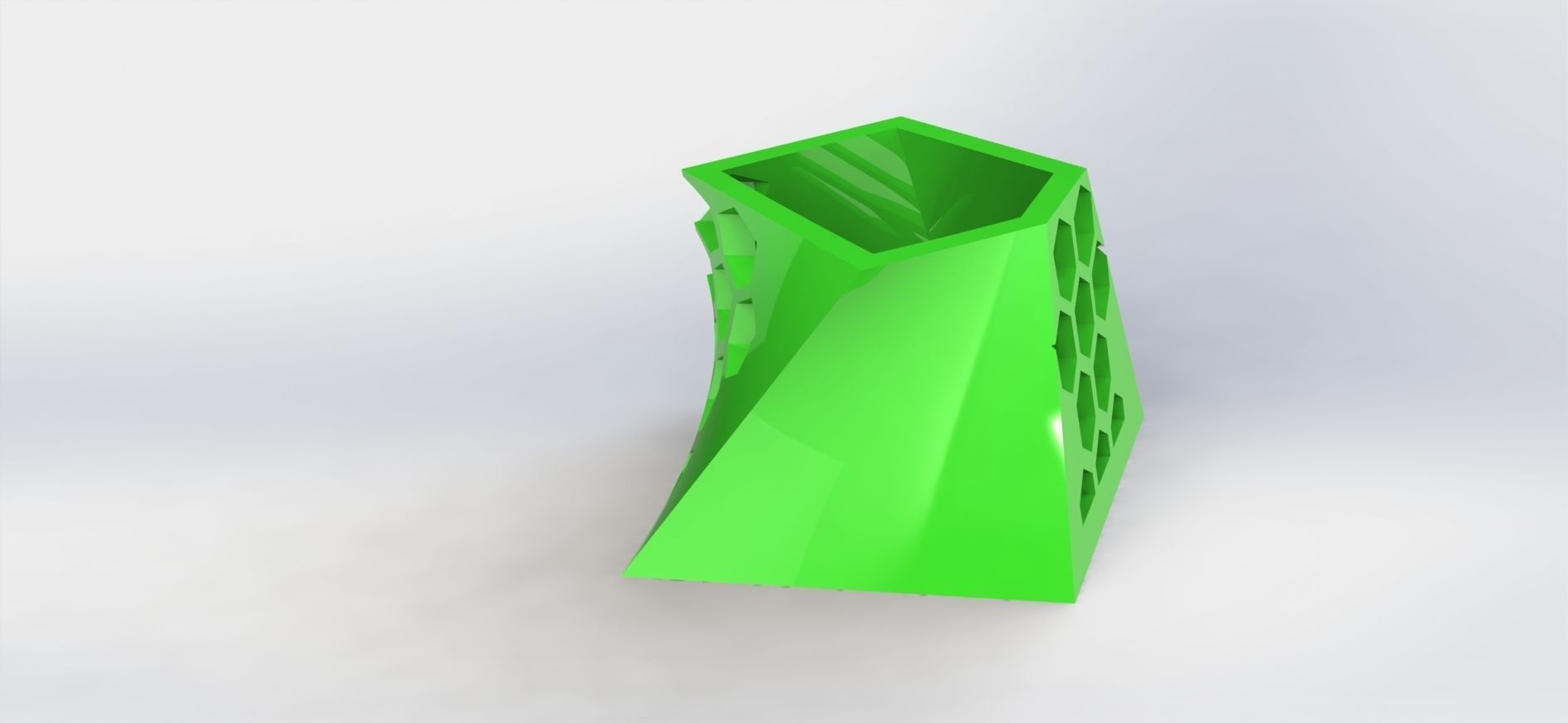 Angular Pen Holder Hive  3D print model_4