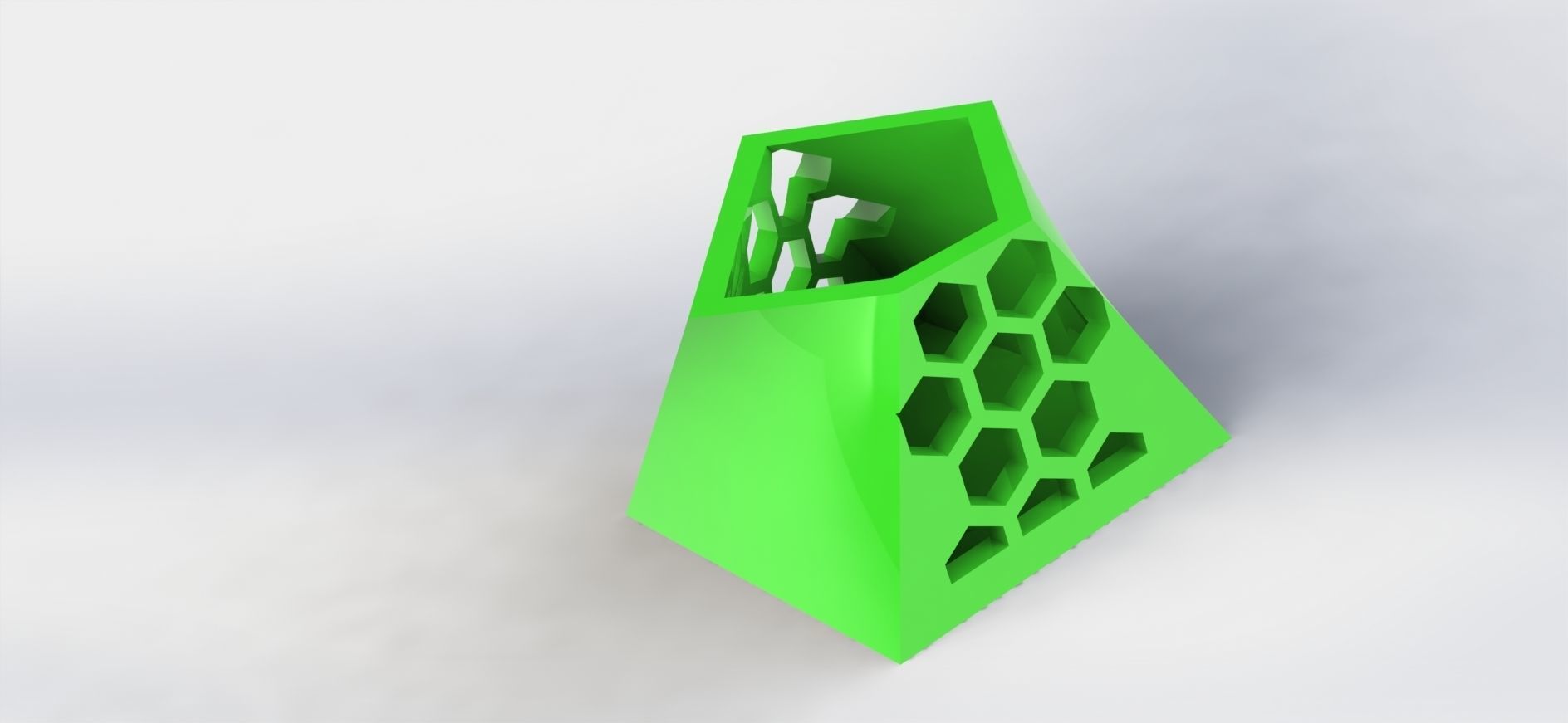 Angular Pen Holder Hive  3D print model_5