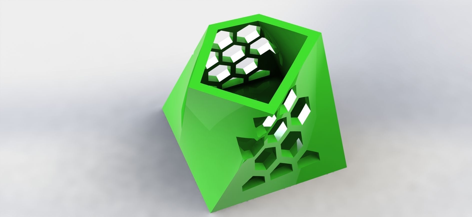 Angular Pen Holder Hive  3D print model_2