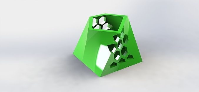 Angular Pen Holder Hive  3D print model