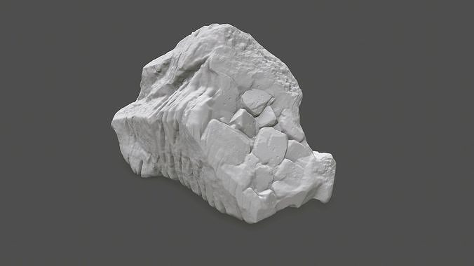 rock 7 piece of 3D print model