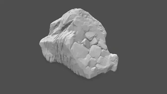 rock 7 piece of 3D print model