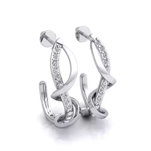 Fancy Style Woman Earring  3D print model