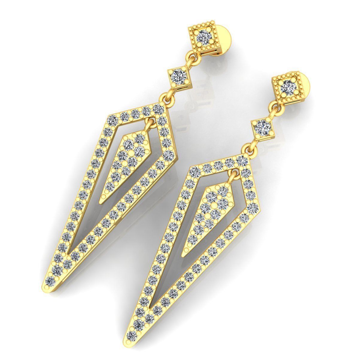 Big Long Earring 3d model Print 3D print model_9