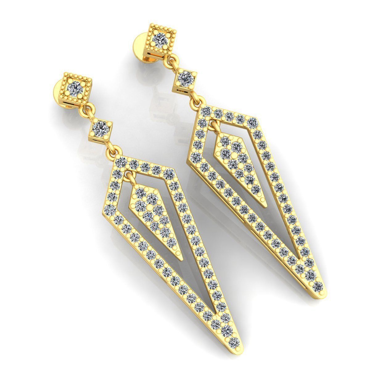 Big Long Earring 3d model Print 3D print model_2