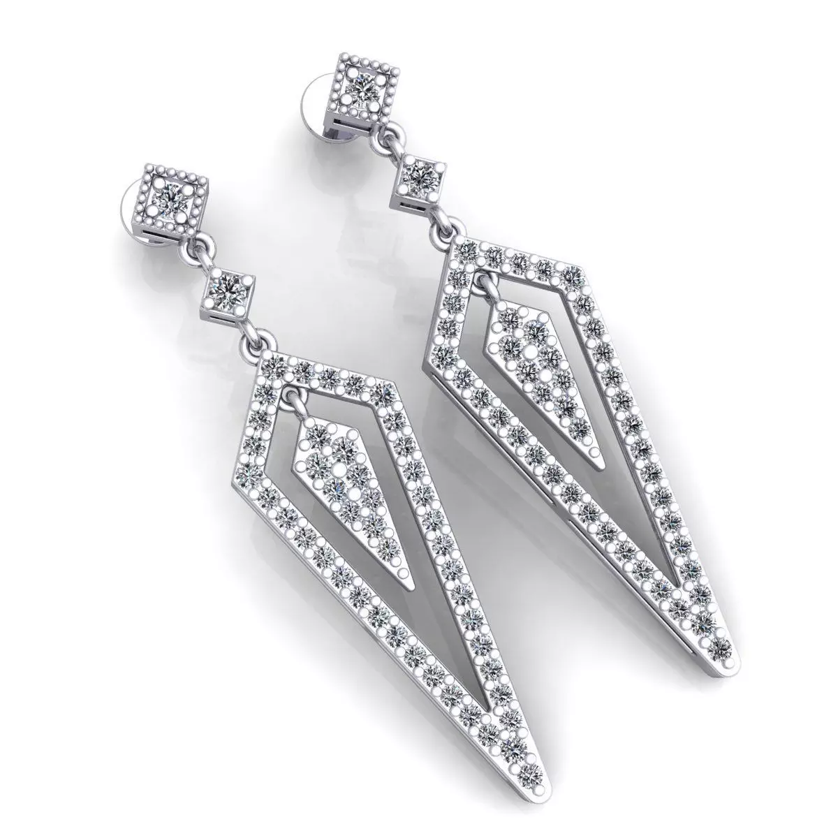 Big Long Earring 3d model Print 3D print model_0