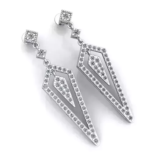 Big Long Earring 3d model Print  3D print model