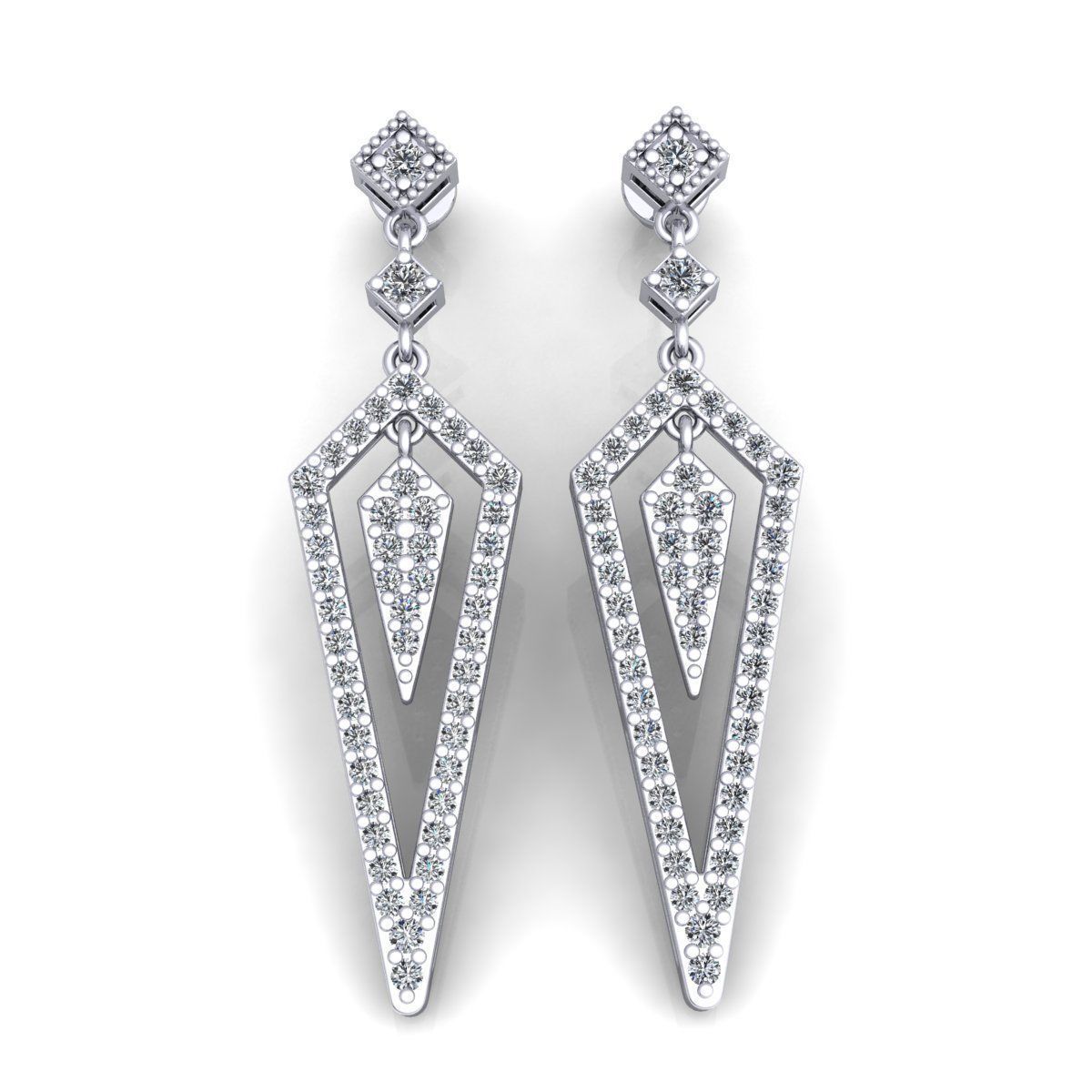 Big Long Earring 3d model Print 3D print model_3