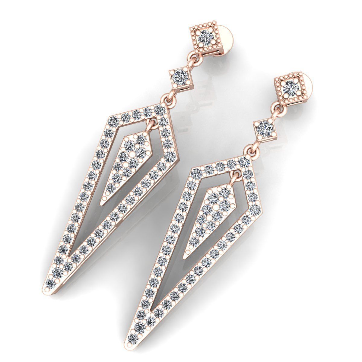 Big Long Earring 3d model Print 3D print model_8