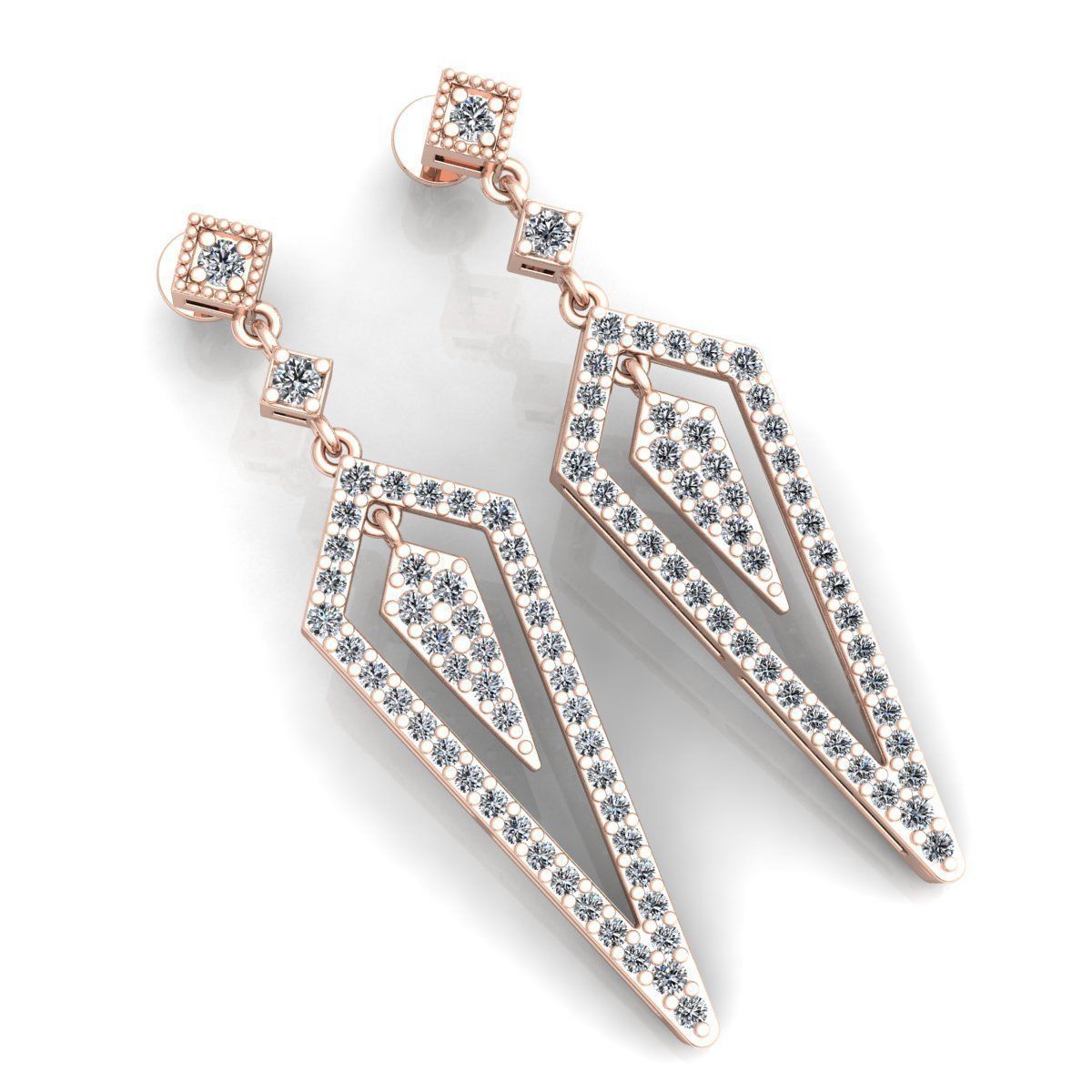 Big Long Earring 3d model Print 3D print model_1