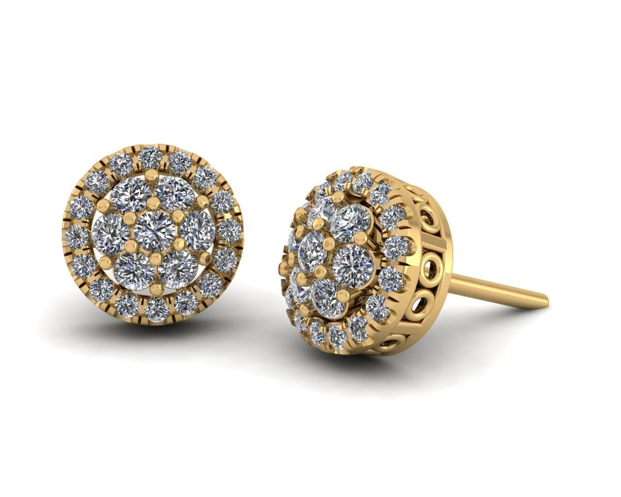 Accent Stud Earring 3d Model Print 3D print model_3