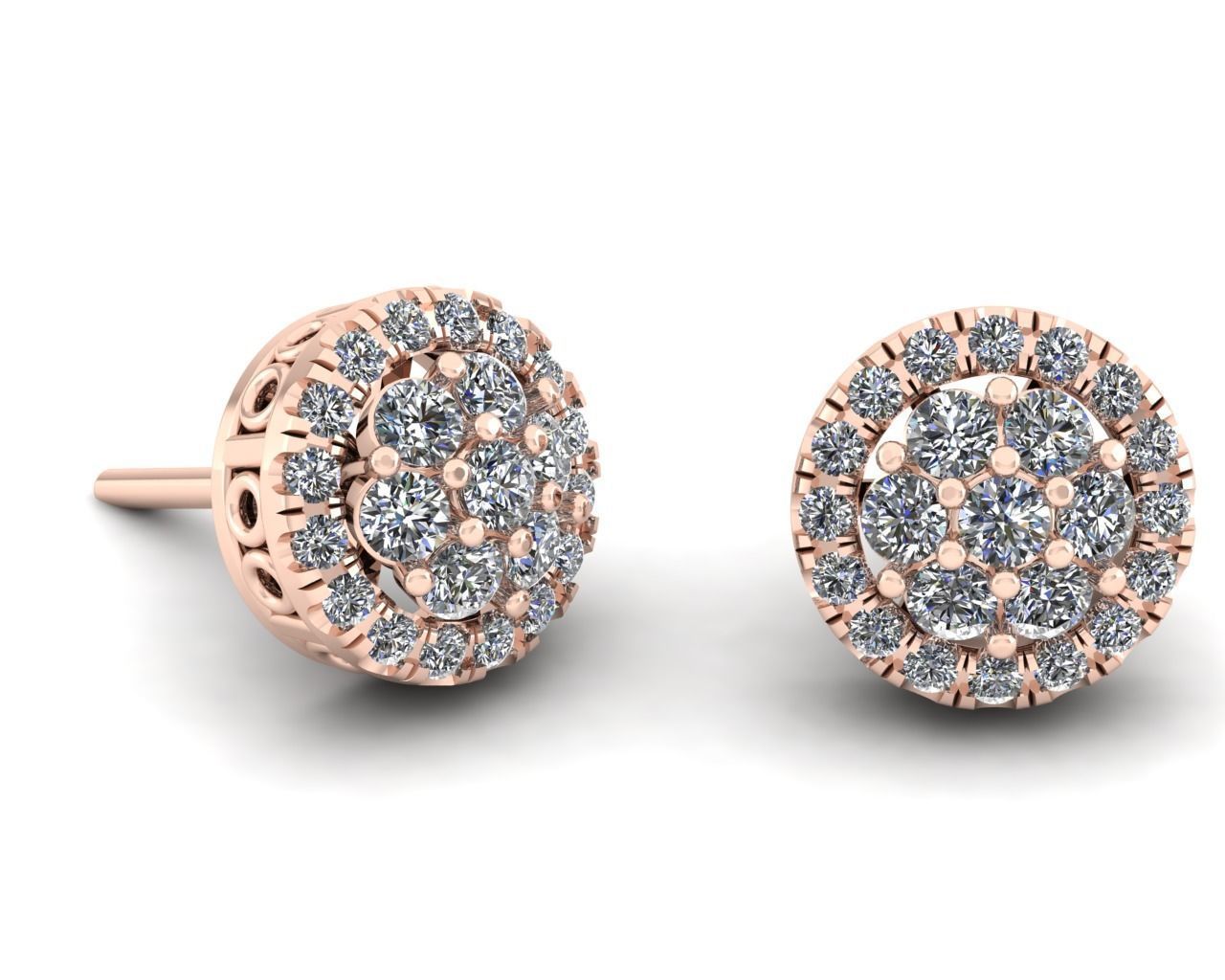 Accent Stud Earring 3d Model Print 3D print model_1