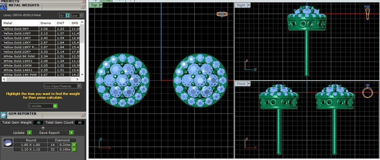 Accent Stud Earring 3d Model Print 3D print model_5