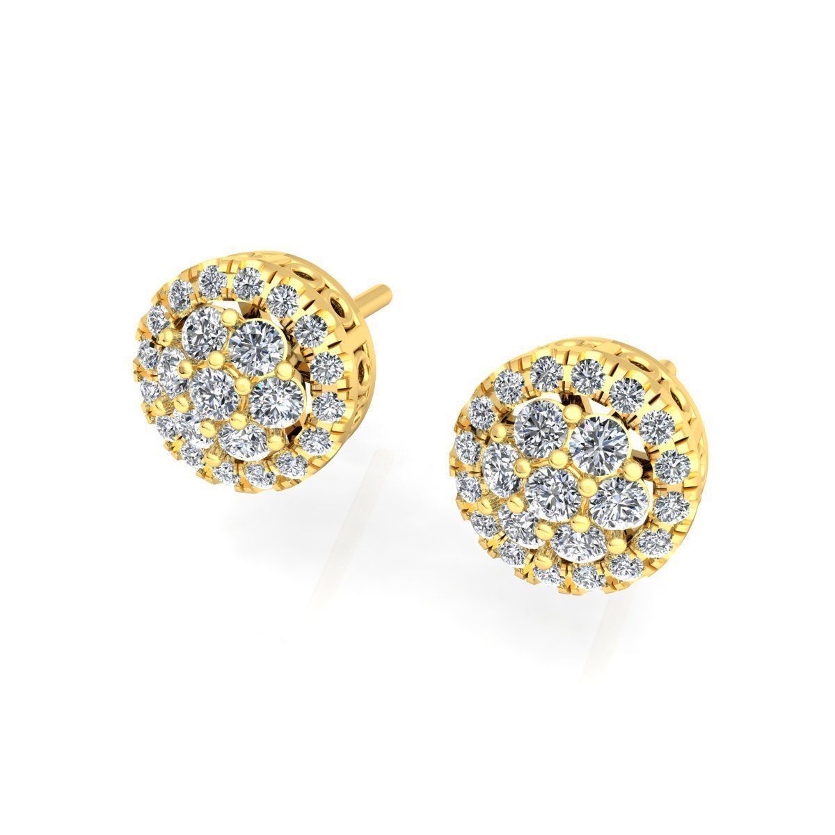 Accent Stud Earring 3d Model Print 3D print model_15