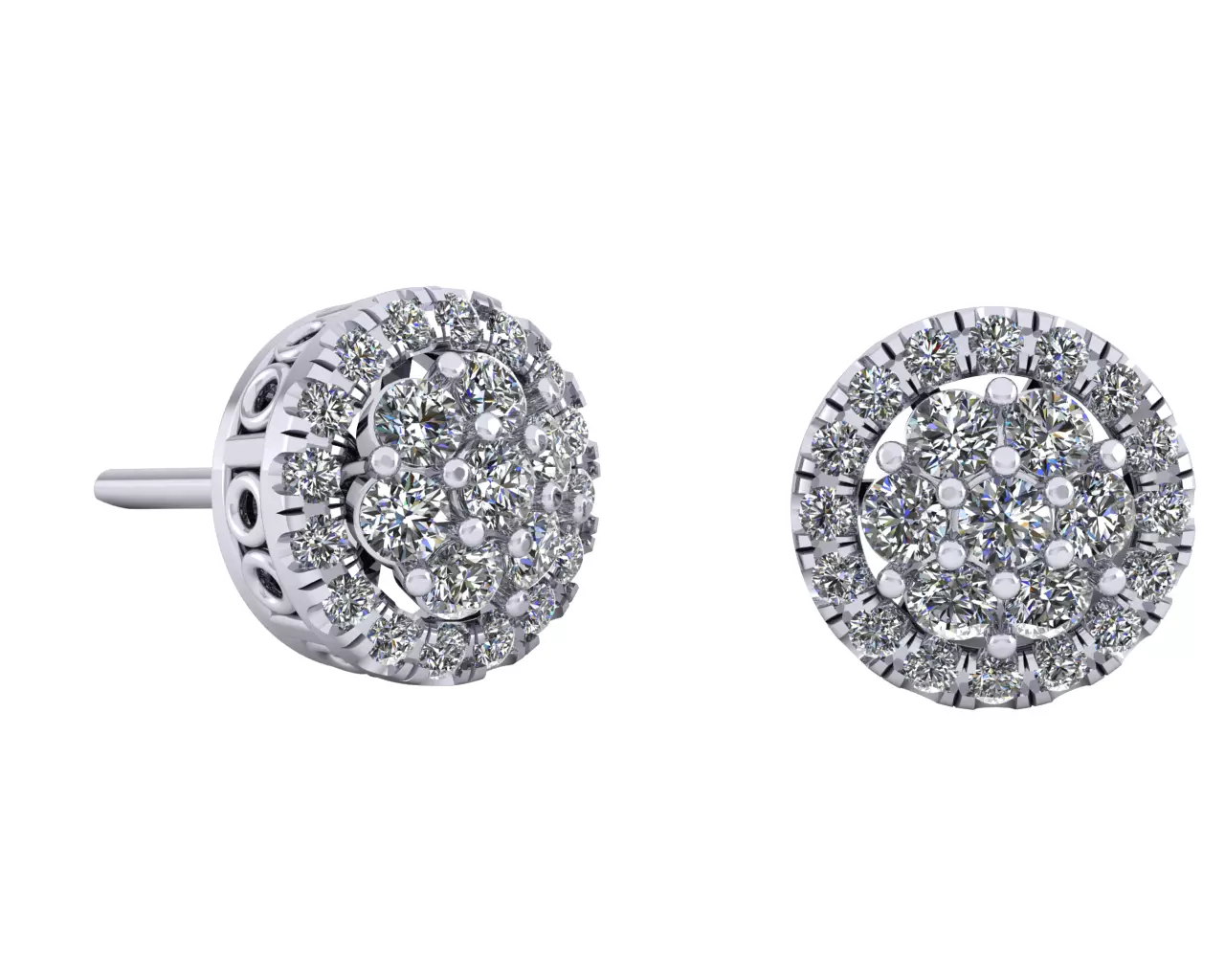 Accent Stud Earring 3d Model Print 3D print model_0