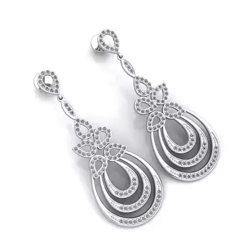 Big Long Earring 3d Print Model 3D print model