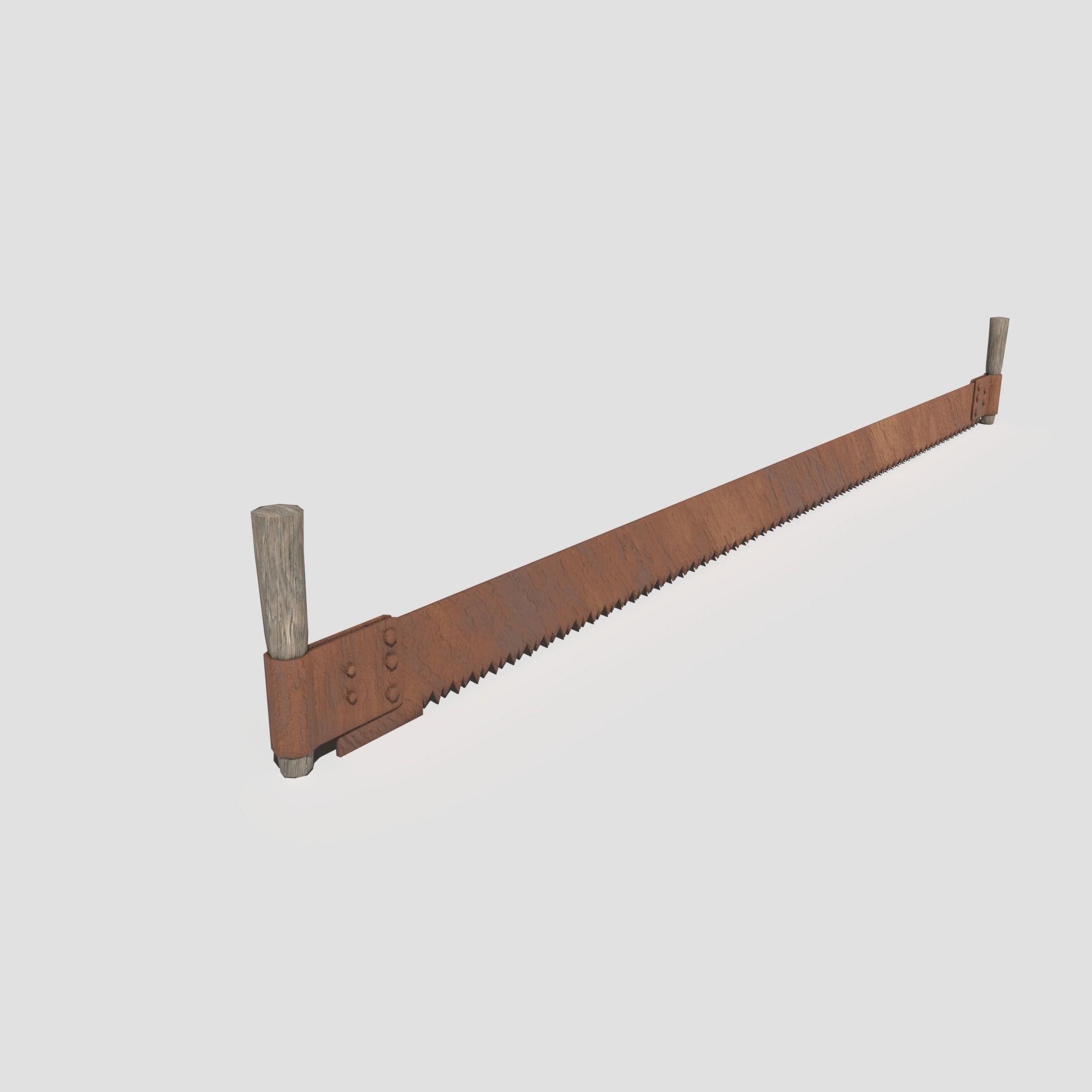 Rusty Saw Low-poly 3D model_13