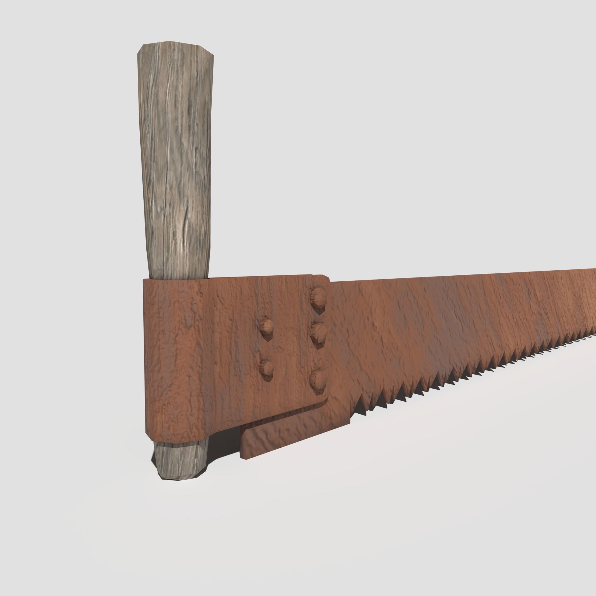 Rusty Saw Low-poly 3D model_11