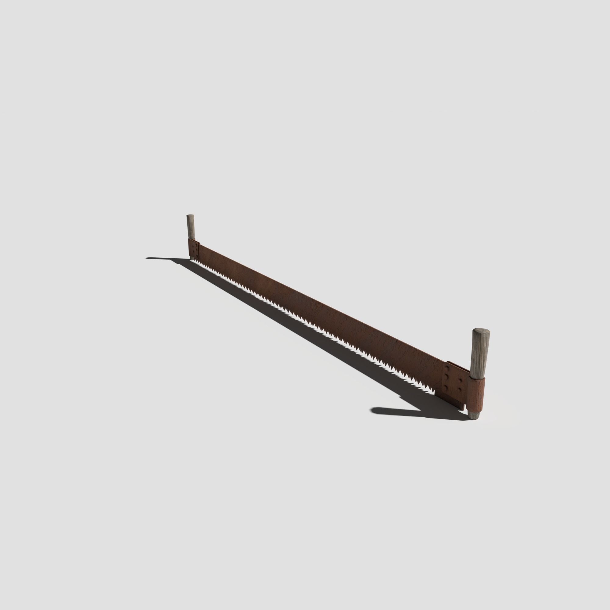Rusty Saw Low-poly 3D model_6