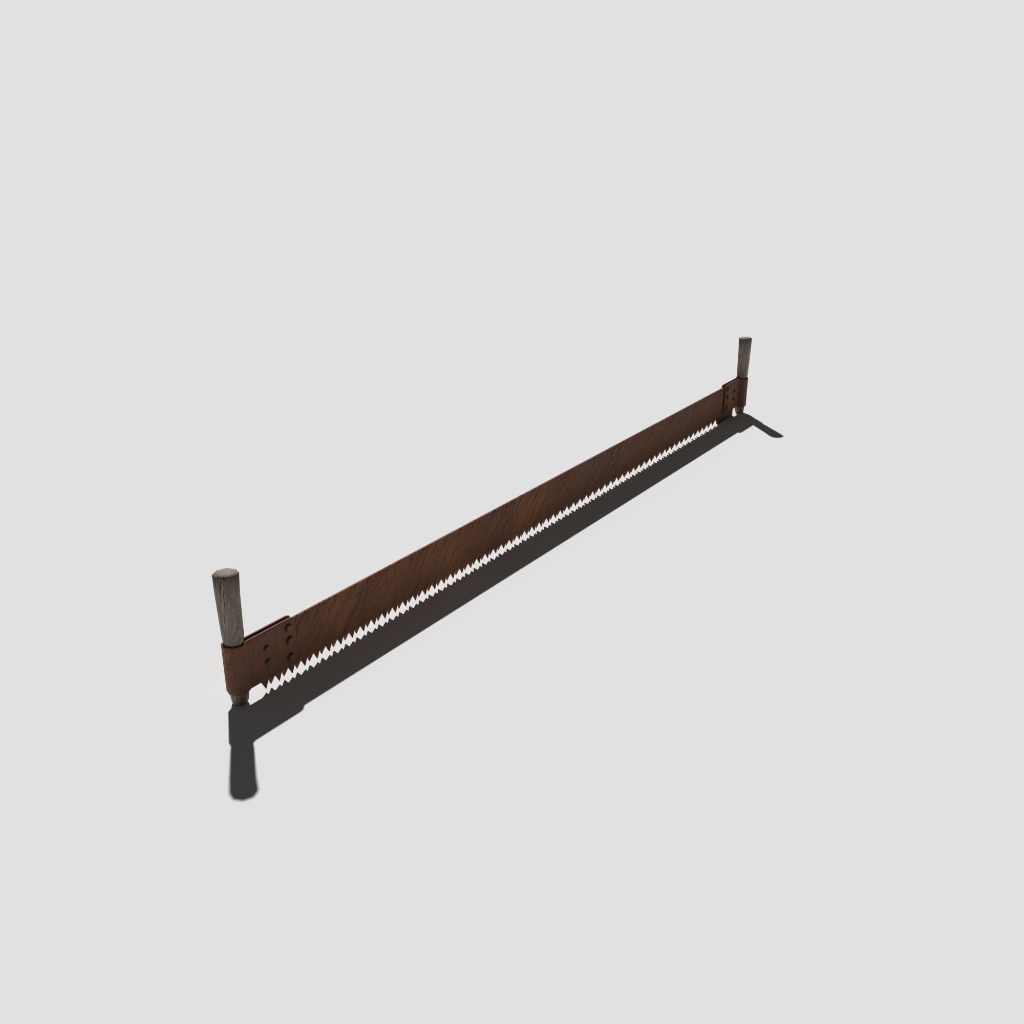 Rusty Saw Low-poly 3D model_4