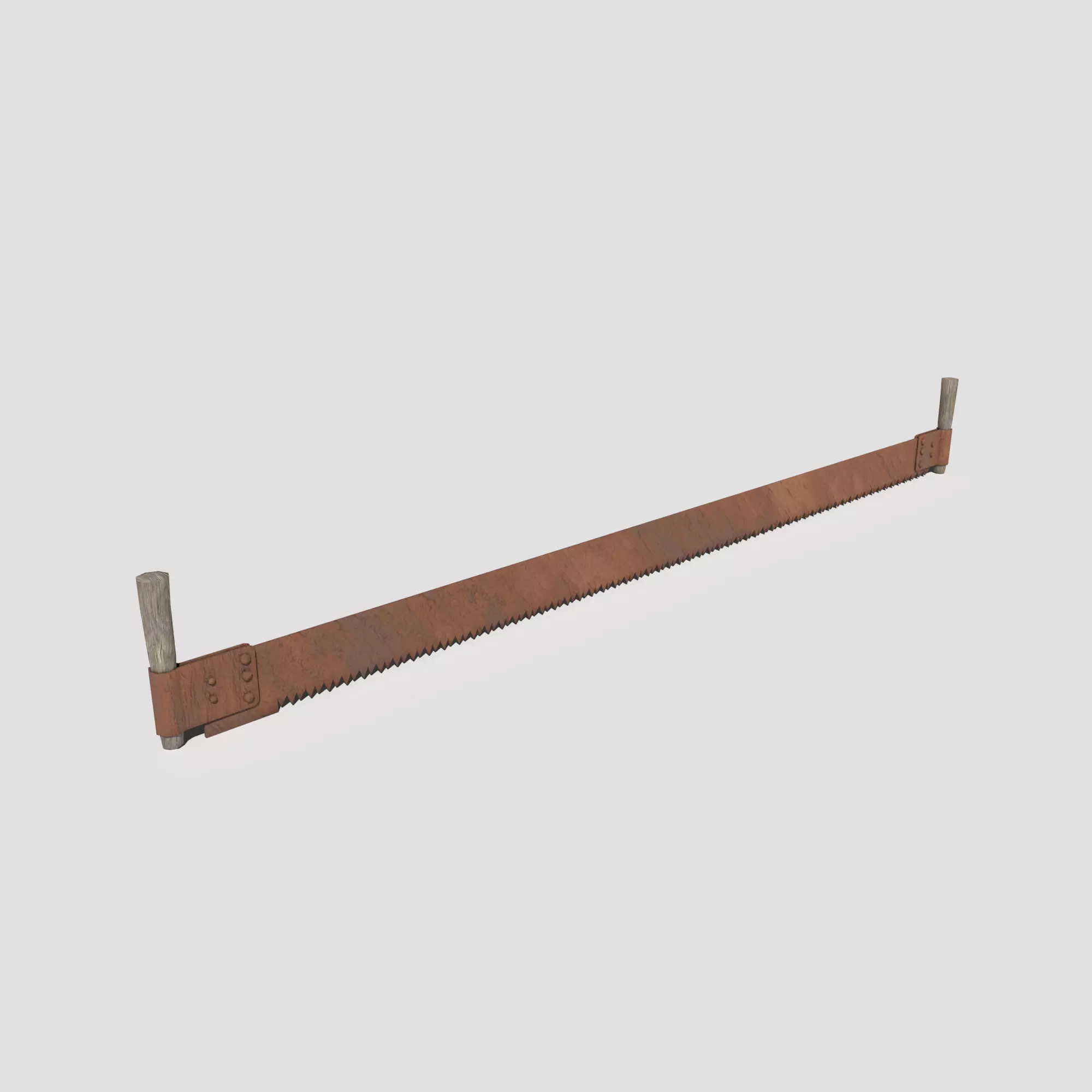 Rusty Saw Low-poly 3D model_0