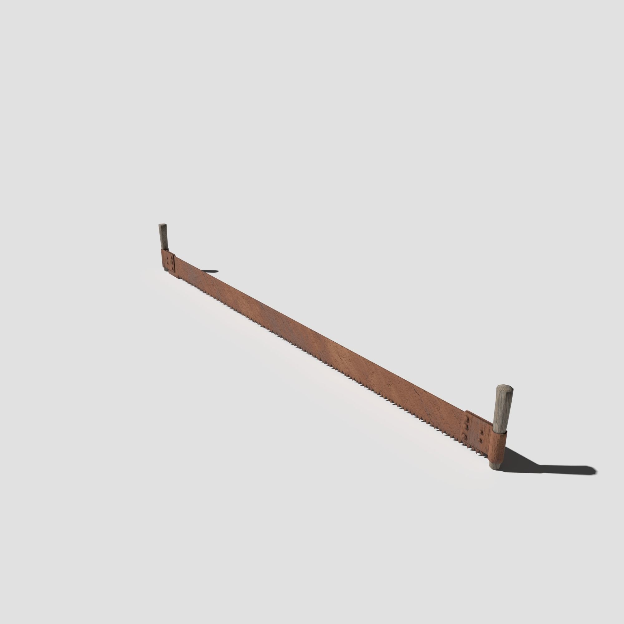 Rusty Saw Low-poly 3D model_2