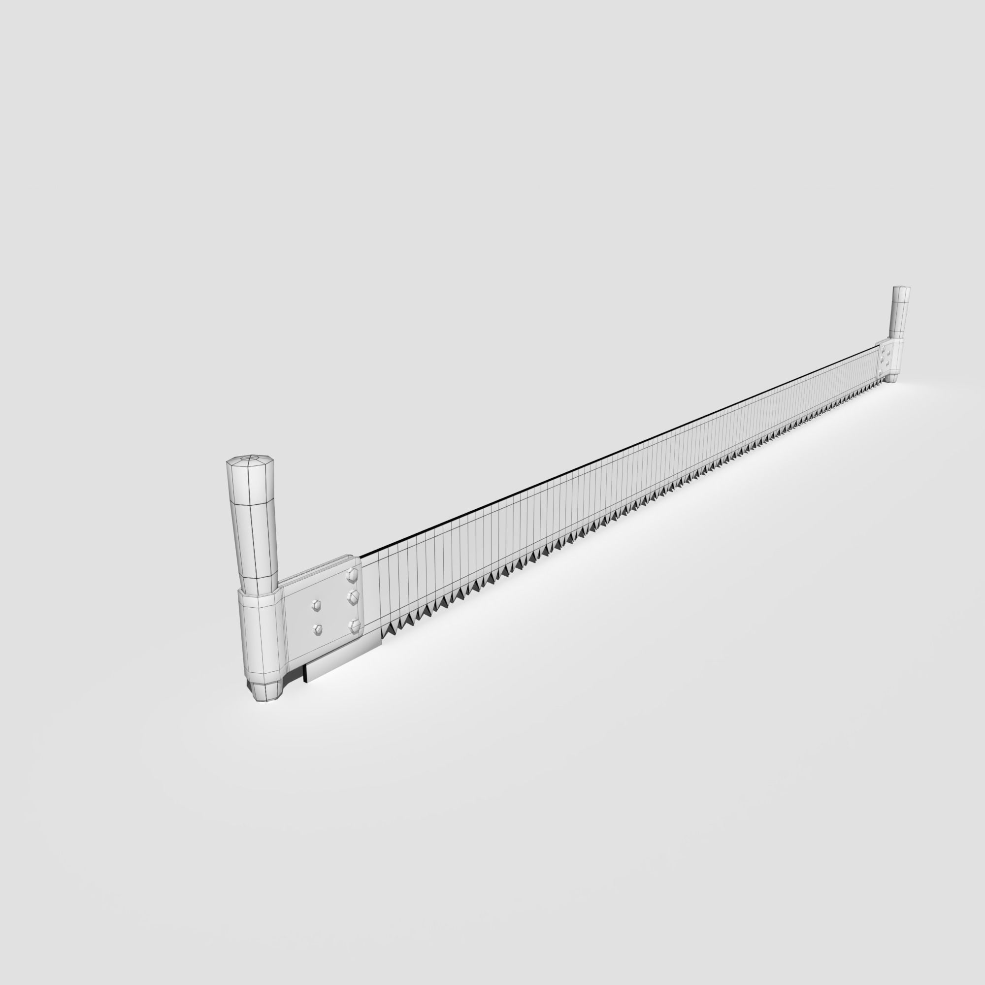 Rusty Saw Low-poly 3D model_14