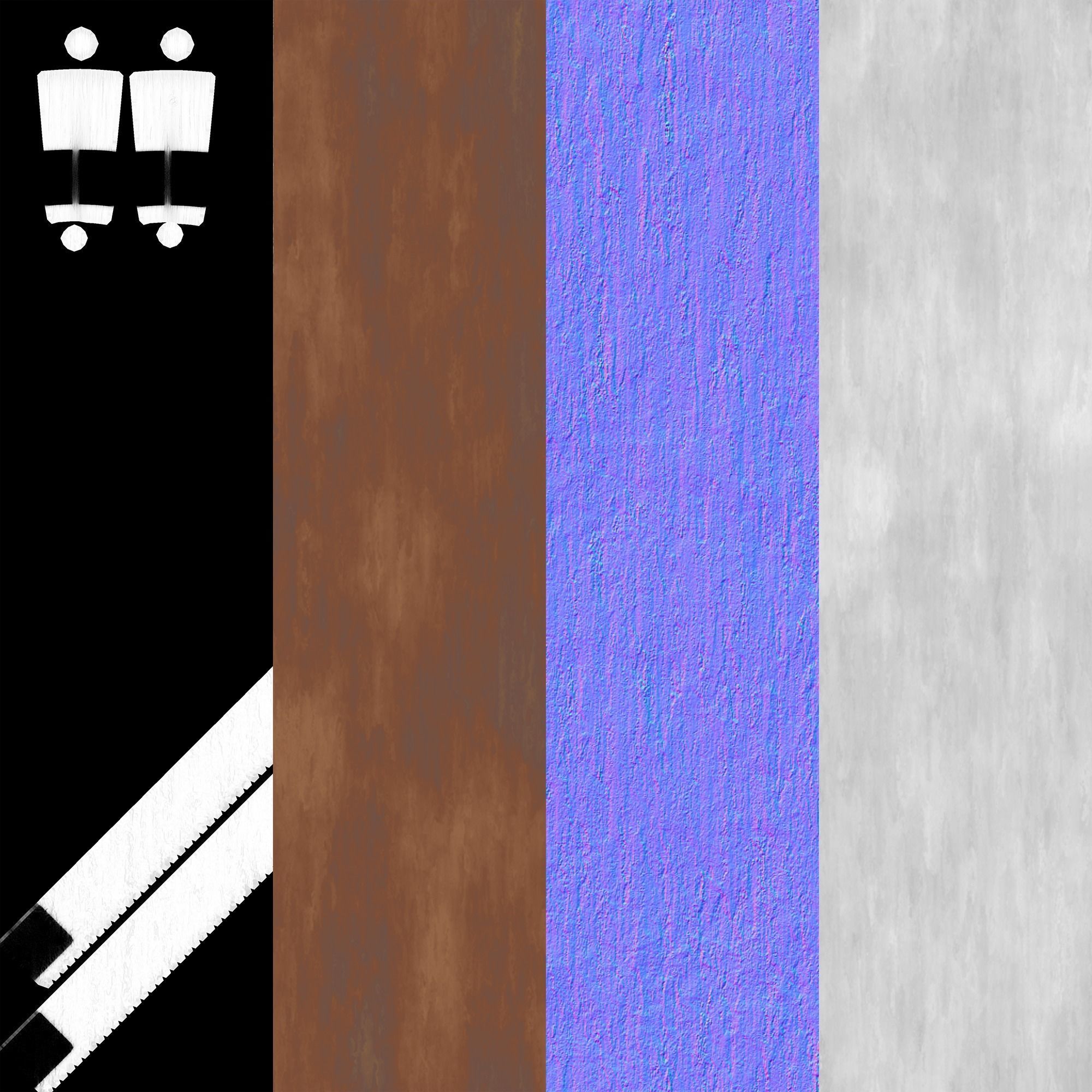 Rusty Saw Low-poly 3D model_15