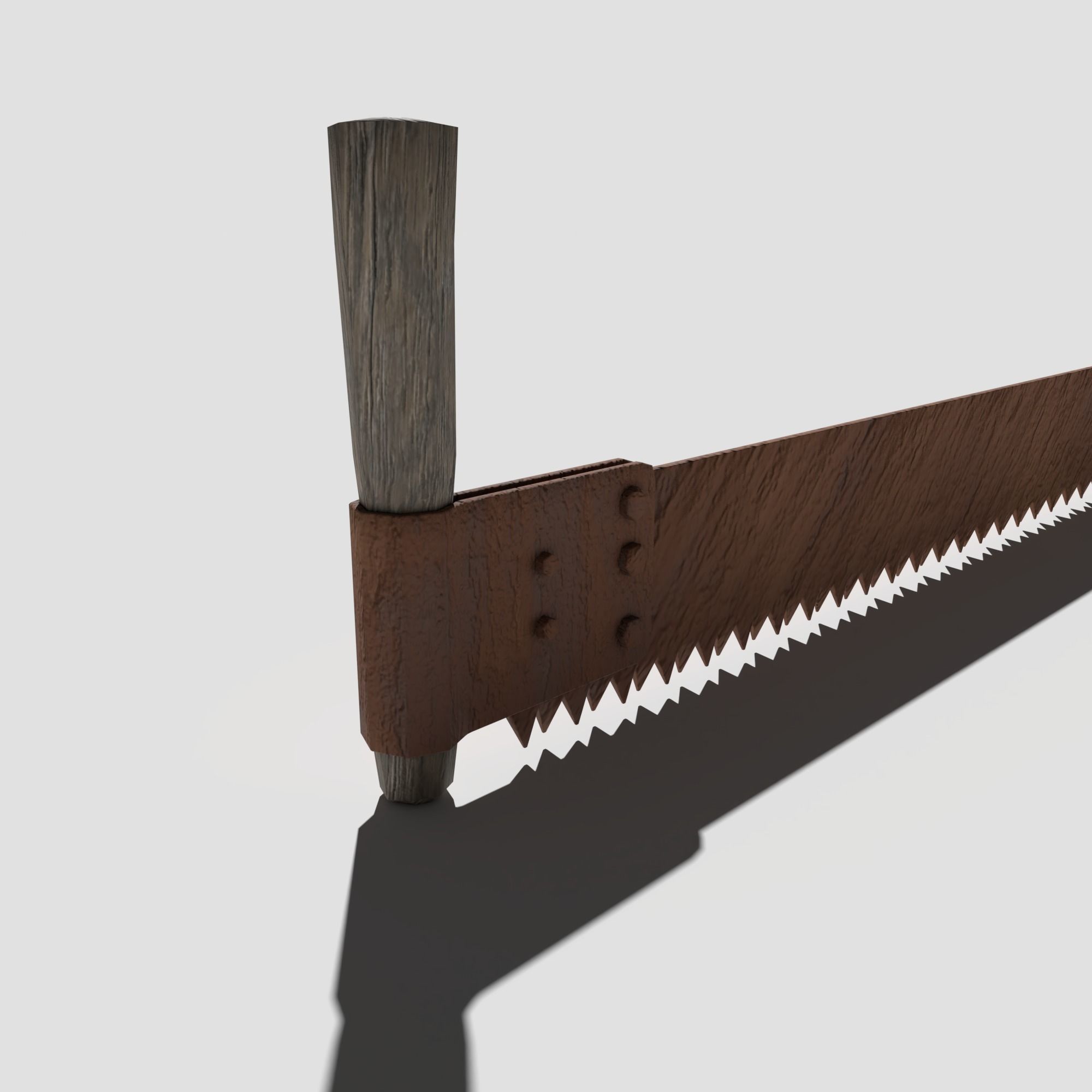 Rusty Saw Low-poly 3D model_9