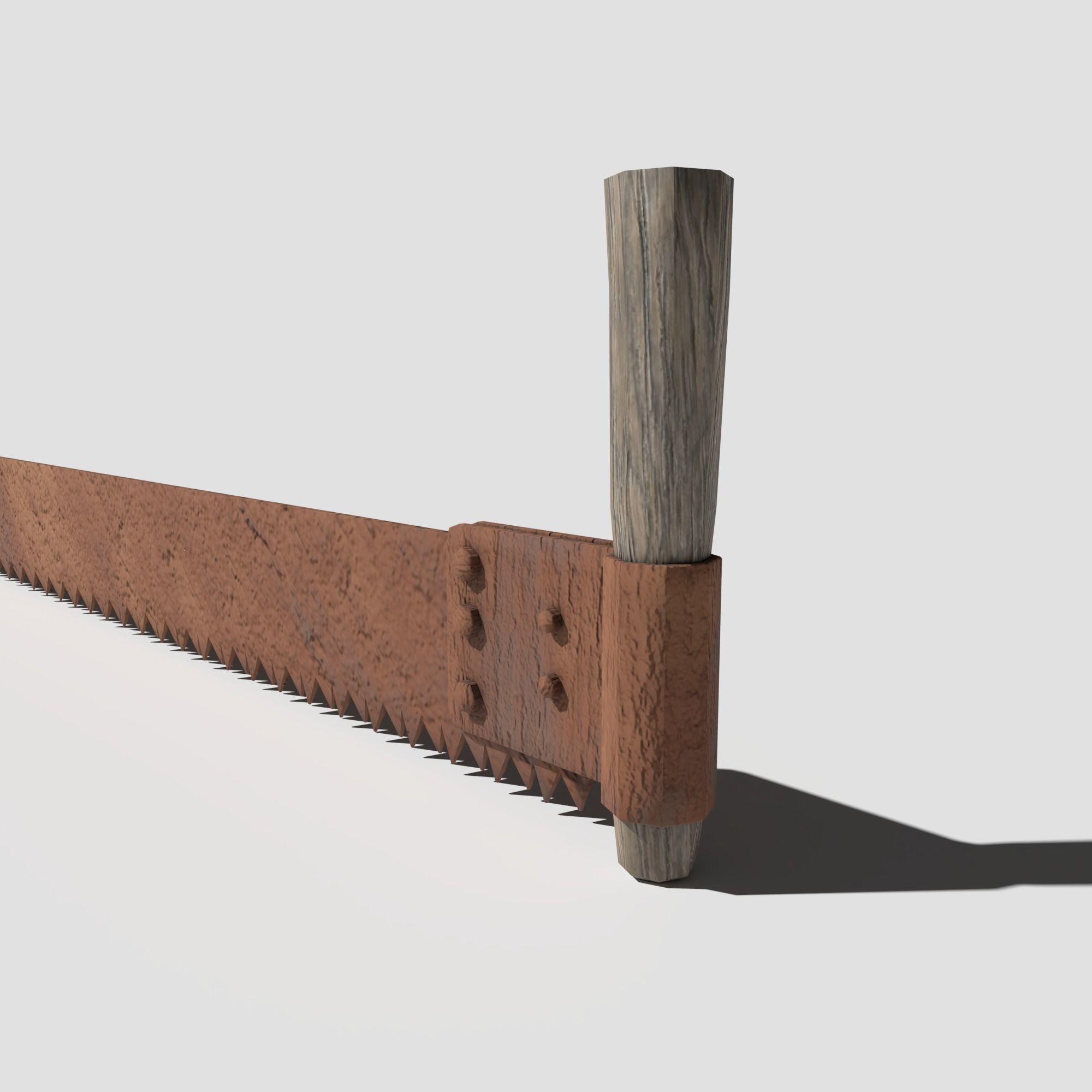Rusty Saw Low-poly 3D model_10