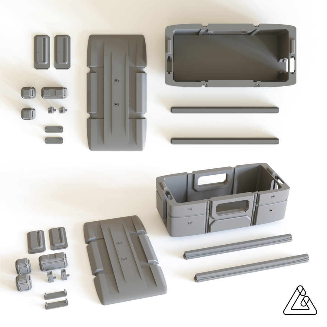 Sci fi Colony Modules Collection for tabletop scenery 3D print model_3