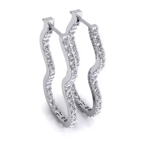 Fancy Big Earring 3d Model Print  3D print model