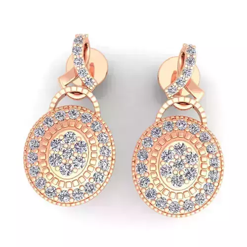 Luxury Fancy Woman Earring 3d Print Model