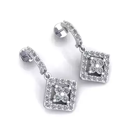 Fancy Woman Earring 3d Model Print  3D print model