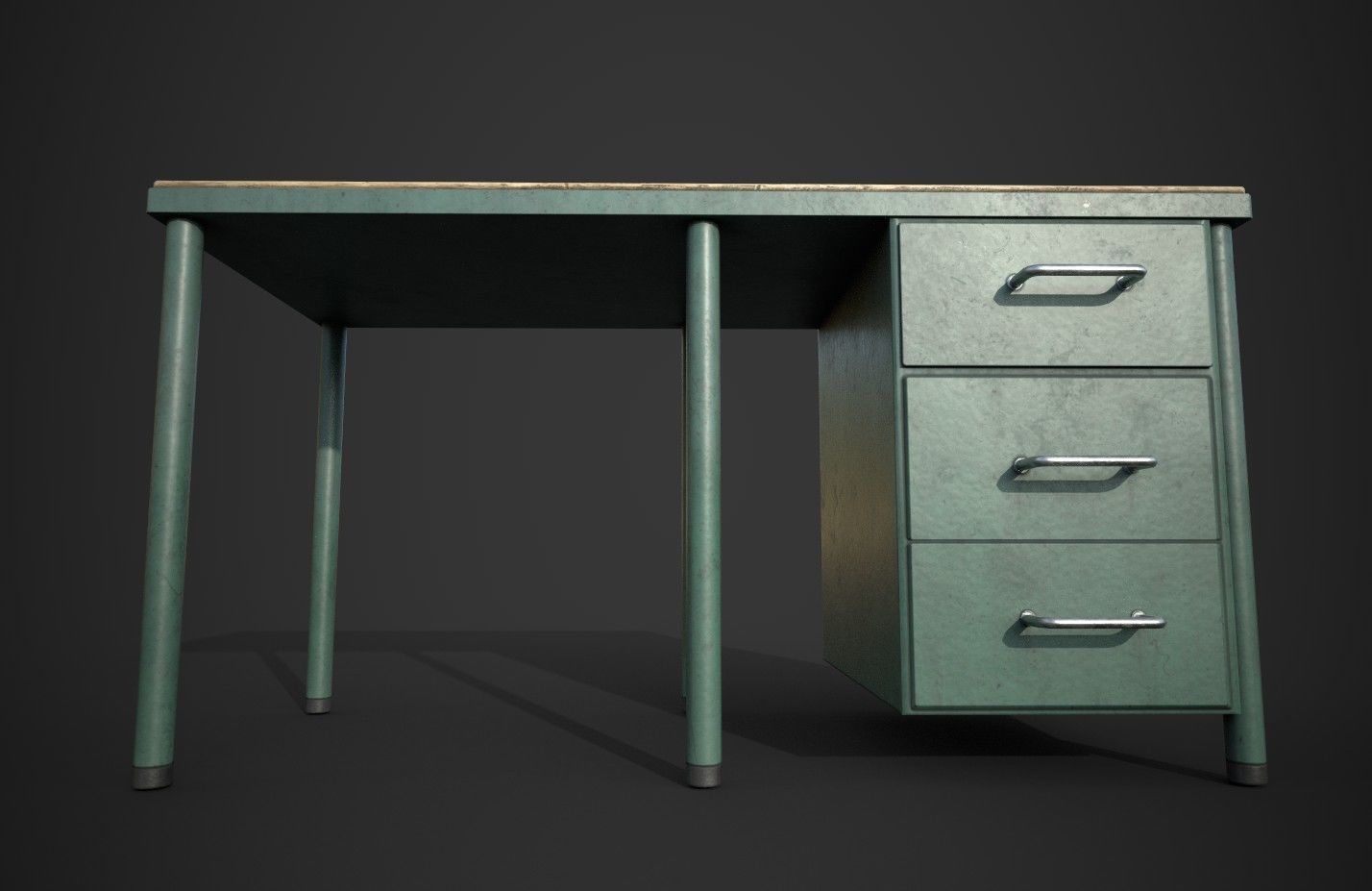 Industrial Furniture Low-poly 3D model_5