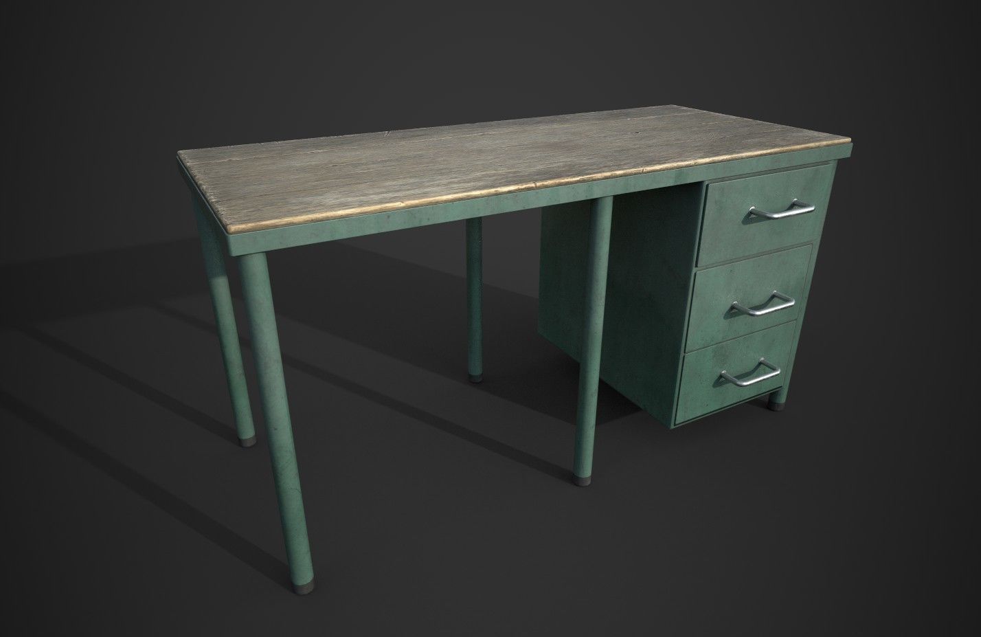 Industrial Furniture Low-poly 3D model_3