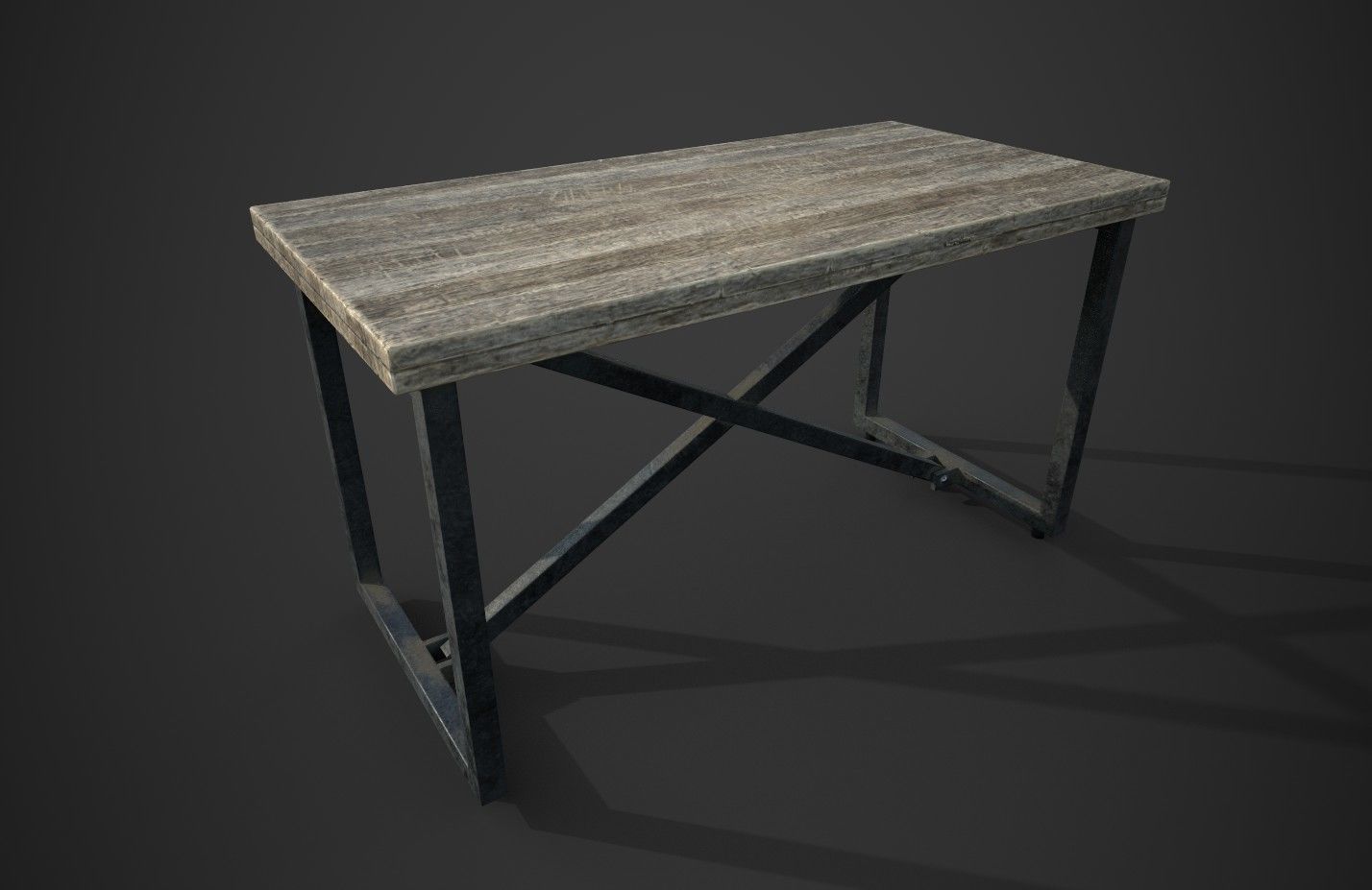 Industrial Furniture Low-poly 3D model_7