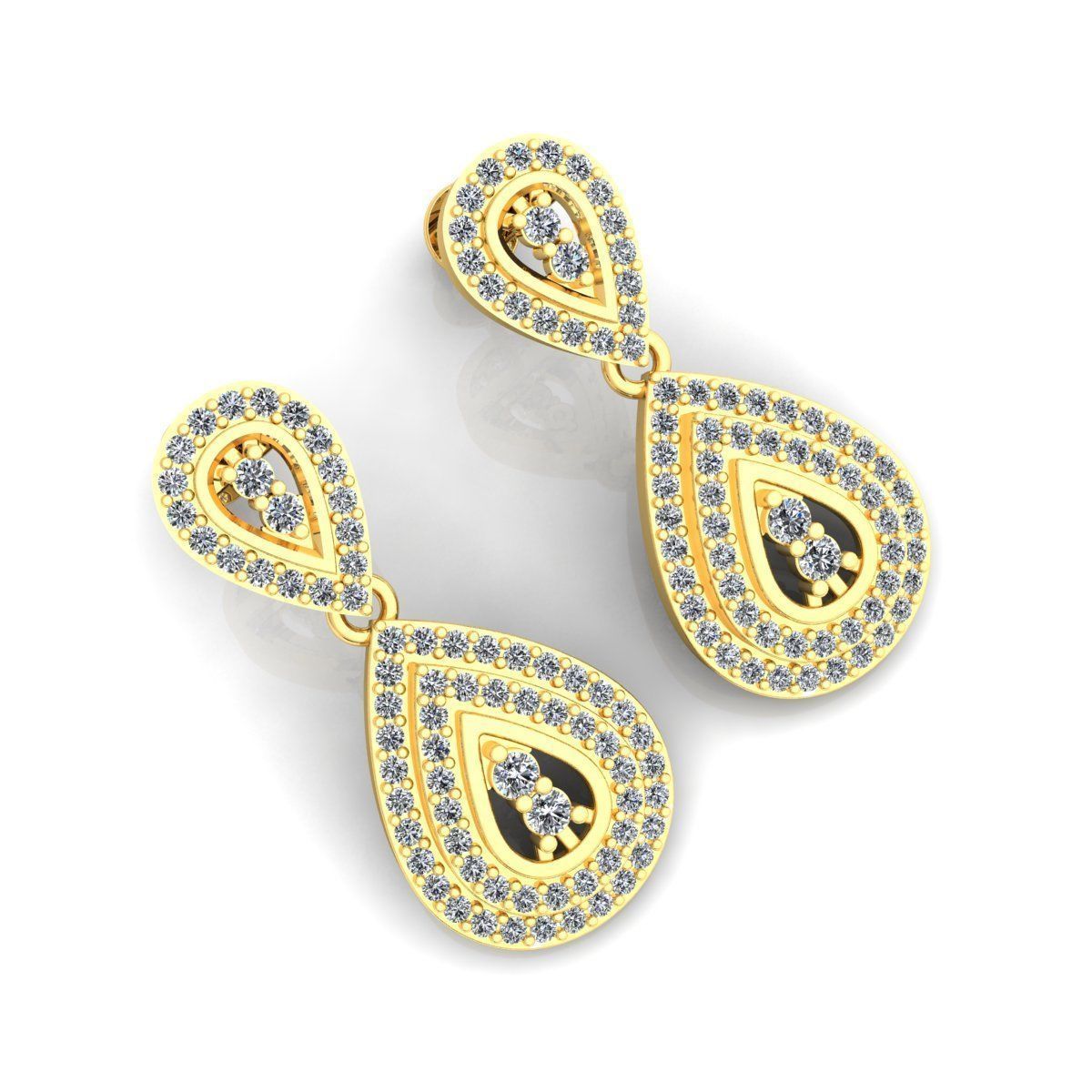 Fancy Big Earring 3d Model print 3D print model_2