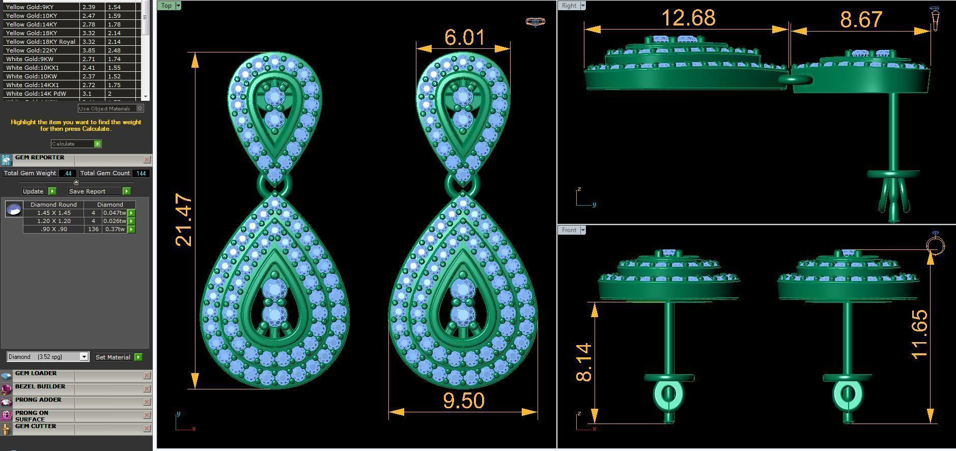 Fancy Big Earring 3d Model print 3D print model_12