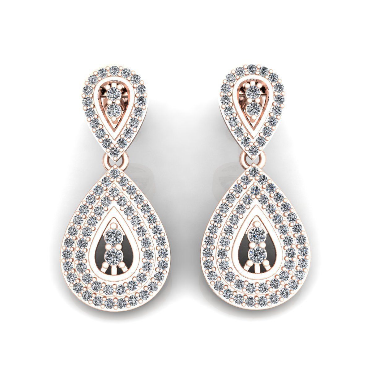 Fancy Big Earring 3d Model print 3D print model_4