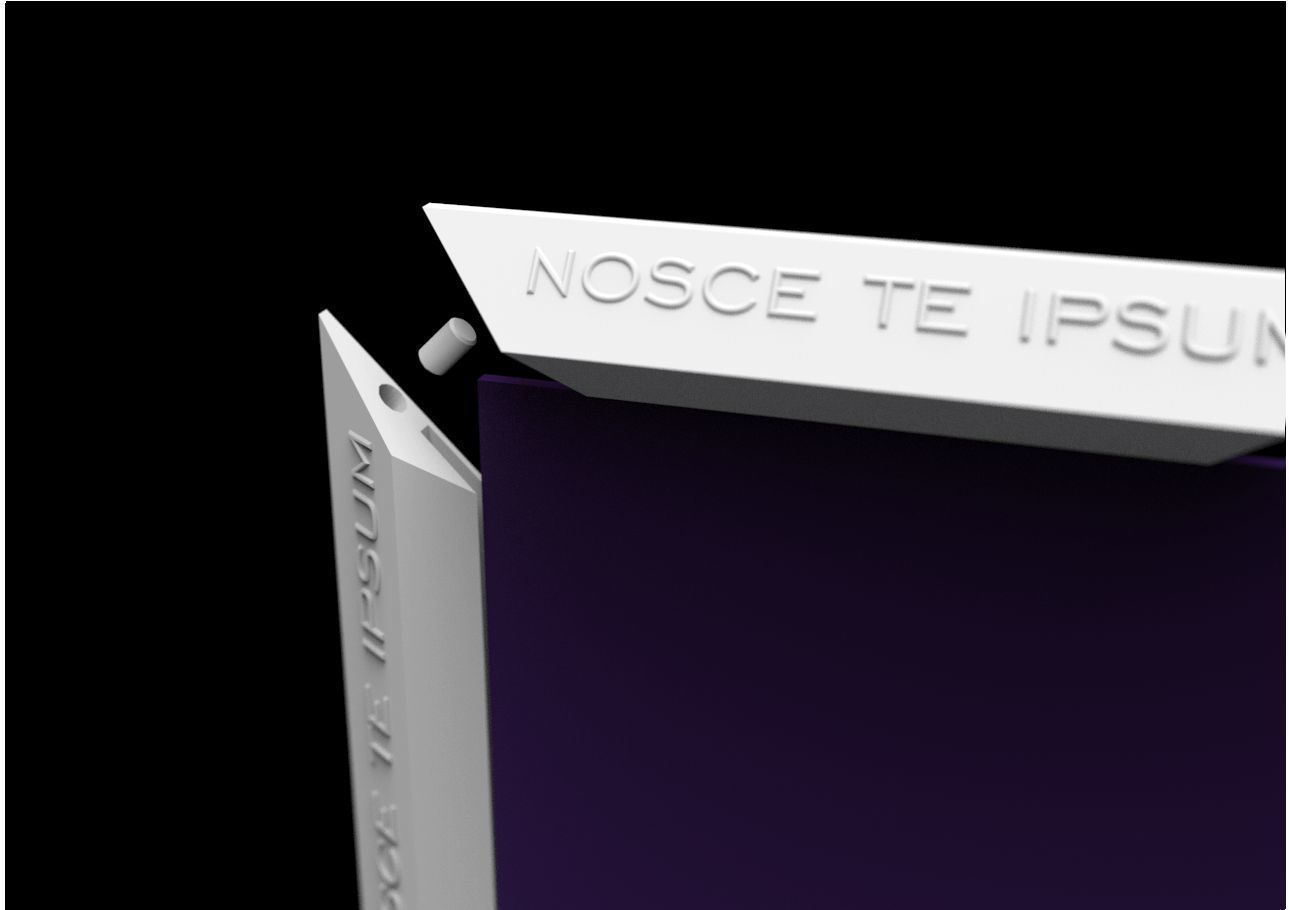 Mirror frame with inscription NOSCE TE IPSUM 3D print model_7