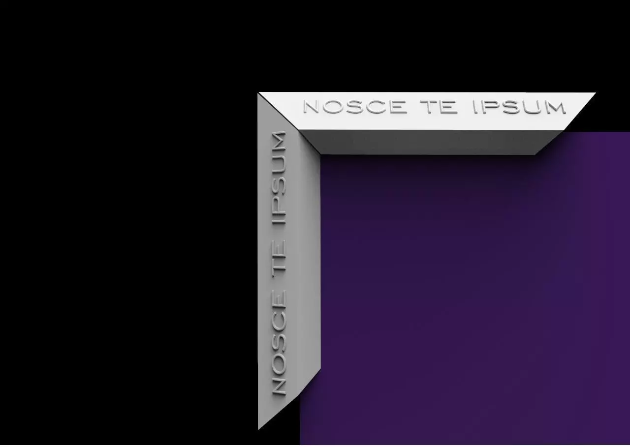 Mirror frame with inscription NOSCE TE IPSUM 3D print model_0