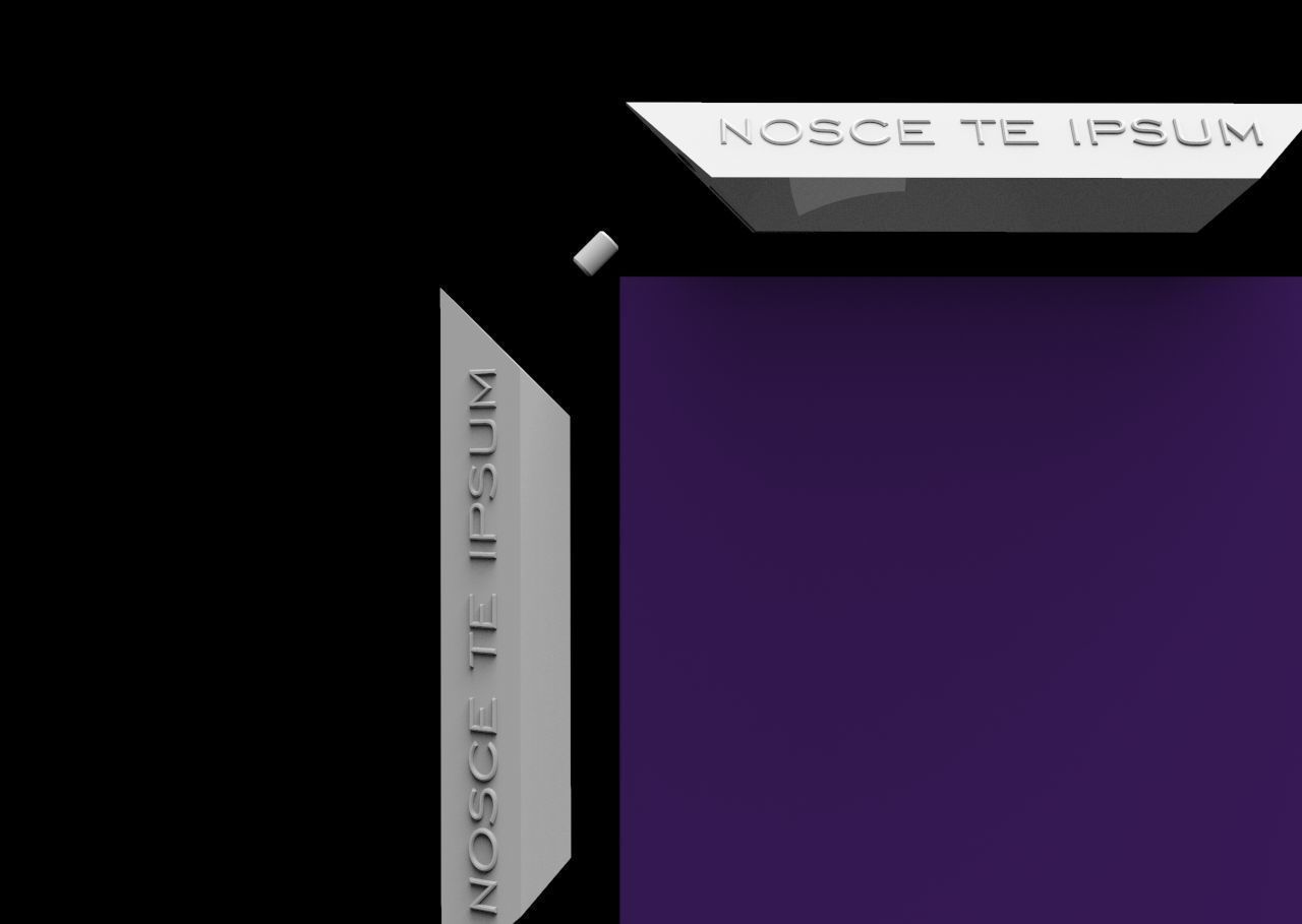 Mirror frame with inscription NOSCE TE IPSUM 3D print model_5