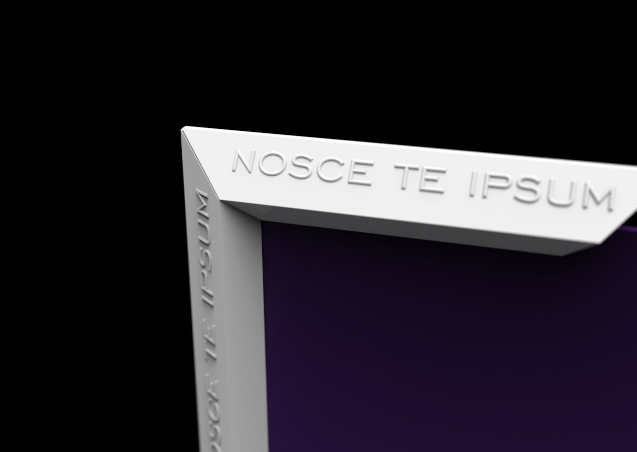 Mirror frame with inscription NOSCE TE IPSUM 3D print model_6